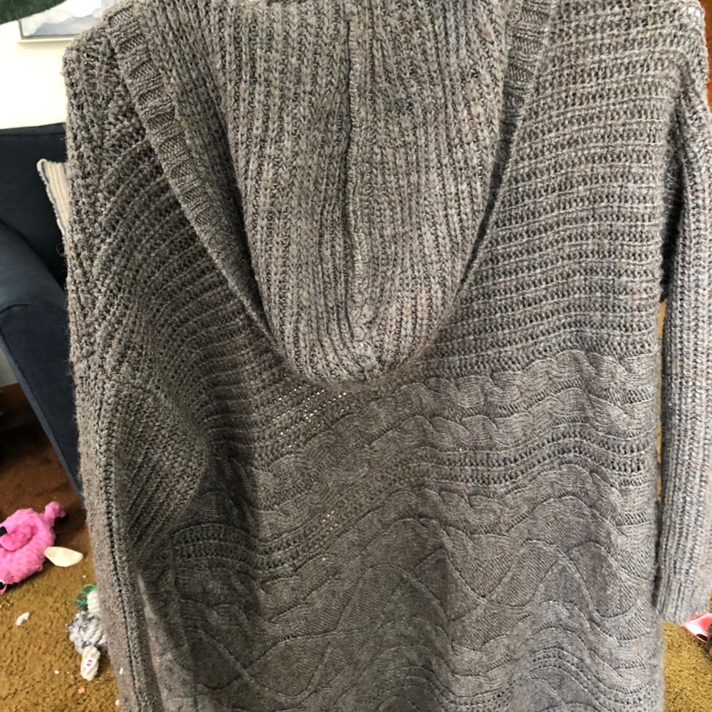 Hooded Long Sweater with Pockets